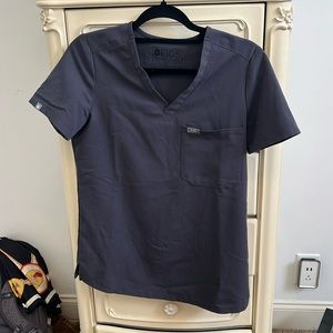 Figs Catarina scrub top size XS charcoal color. VGUC